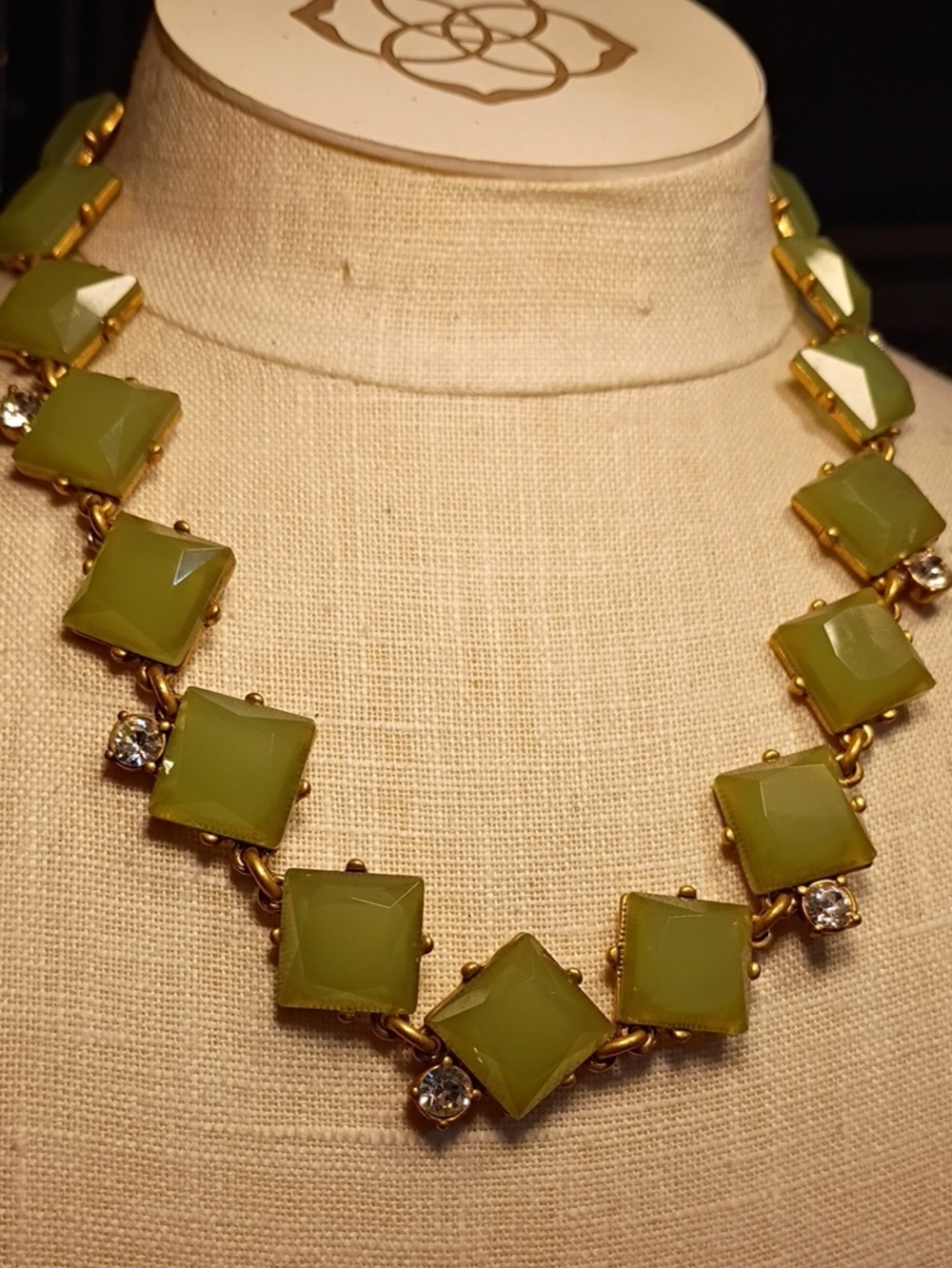Green Square JCREW Stone Statement Necklace - Women Jewelry